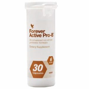 Forever Active Pro-B™ es una fórmula balanceada de seis cepas probióticas que promueven la digestión sana, mejoran la absorción de nutrientes y apoyan la función inmune.